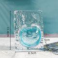 Axyaa Glacier Wrinkles Glass Vase Hydroponic Flower Pots for Modern Home Decor