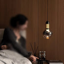 Axyaa Glass Bulb Pendant Light: Minimalist LED Chandelier for Dining, Bedroom, Kitchen