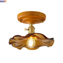 Axyaa Brass Glass LED Ceiling Light Modern Luminaria De Teto