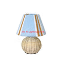 Axyaa Hand Woven Colorful Floor Lamp, Rattan Weave, Ancient Style, Light Source Included