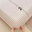 Axyaa Double-Layer Plaid Lace Mattress: Soft, Skin-Friendly, Non-Slip - Single Piece