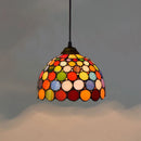 Axyaa European Stained Glass Pendant Chandelier Light Fixture Home Decor
