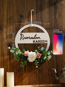 Axyaa Ramadan Festival Wooden Doorplate Wreath Hanging Ornaments