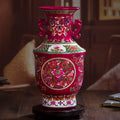 Axyaa Enamel Ceramic Double Ear Vase Home Decor Ornaments