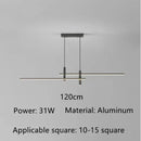 Axyaa Minimalist Line Chandelier Pendant Lamps for Kitchen Dining Table Lighting