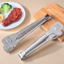 Axyaa Little Bear Pattern Stainless Steel BBQ Tongs - Non-Slip Grip, Multi-Use Utensil