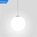 Axyaa White Glass Pendant Lamp Nordic Modern Style for Bedroom, Study, Hotel & Home