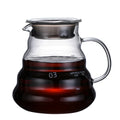 Axyaa Glass Coffee Pot with Lids and Pour Over Espresso Maker