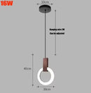 Axyaa Modern LED Ring Pendant Chandelier for Foyer Kitchen Dining Bedroom