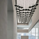 Axyaa Modern Black Iron Art Circular Chandelier for Living Room