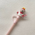 Axyaa Red Christmas Bear Silicone Straw Covers 30oz Tumbler Cup Accessories