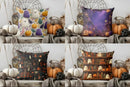 Cute Ghosts & Pumpkins Halloween Pillow Cover by Axyaa - Sofa, Bedroom, Car