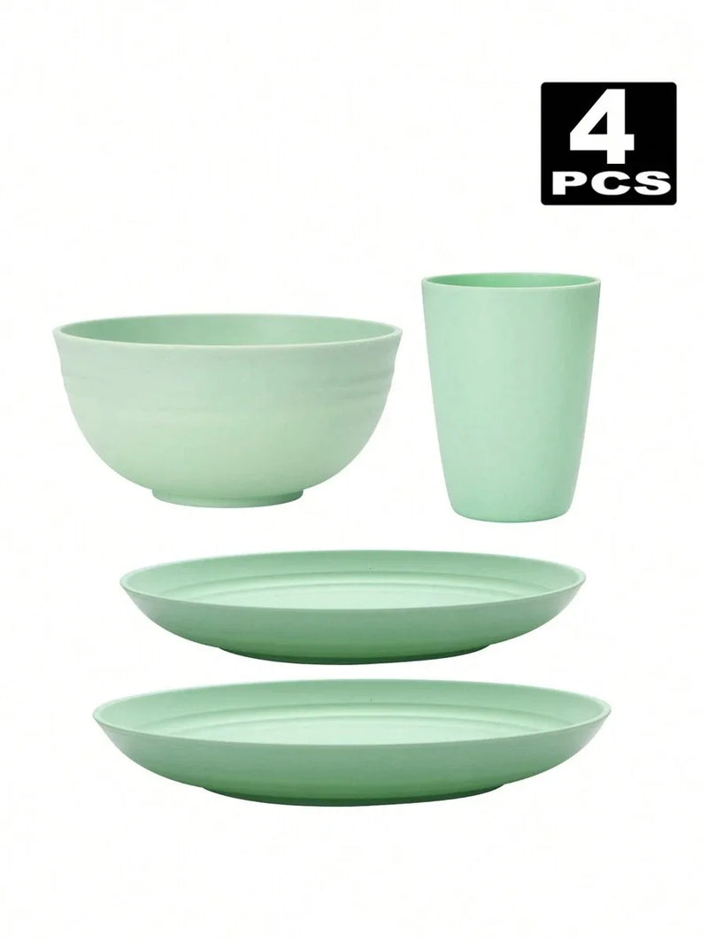 Axyaa 32-Piece Reusable Plastic Cutlery Set & Dinnerware for Home and Parties