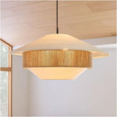 Axyaa Handmade Rattan Fabric Chandelier Nordic Style Pendant Lamps