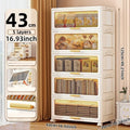 Axyaa Foldable Flip-Top Storage Cabinet: 3-6 Tier Kitchen/Bathroom/Living Room Organizer