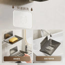 Axyaa Bathroom Soap Dish Holder Wall-Mounted Drain Space Aluminum Shower Shelf