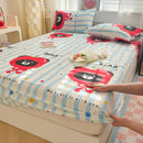 Axyaa Cartoon Fish Printed Cotton Fitted Bed Sheet - Single/Queen/King Sizes