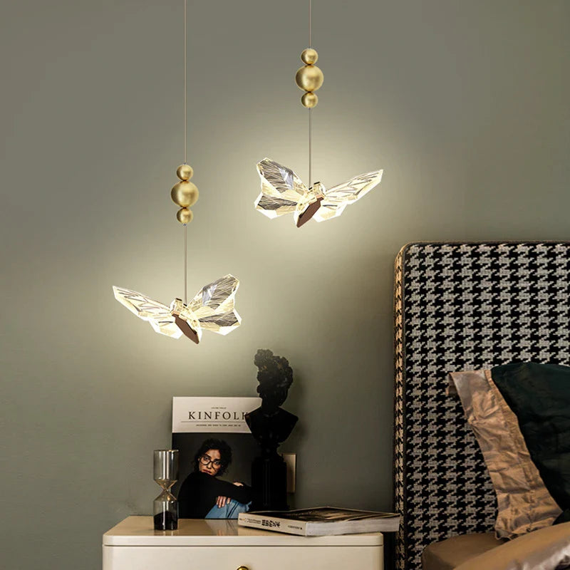 Axya LED Butterfly Wall Lamp: Nordic Pendant Lights for Luxury Living Room Decoration