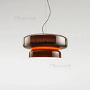 Axyaa Light Luxury Brown Glass Pendant Lamp