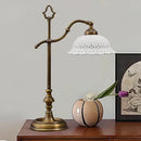 Axyaa Ceramic Lampshade Table Light Copper E14 Bulb Reading Lamp