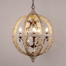 Axyaa Antique Globe Wood Chandelier for Bedroom Living Room Kitchen