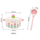 Axyaa Kawaii Flower Ramen Bowl 800ml