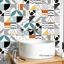 Axyaa Geometric Nordic Kitchen Bathroom Wall Stickers - Oil Proof Waterproof Backsplash Tiles