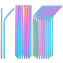 Axyaa Stainless Steel Drinking Straw Set for Juices, Cocktails & Milkshakes