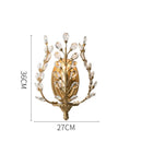 Axyaa Crystal Leaf Wall Lamp - Nordic Modern Luxury for Home Decor