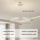 Modern LED Semicircle Ring Pendant Light for Living Room by Axyaa