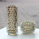 Axyaa Transparent Glass Vase Modern Desk Decoration For Flowers Arrangement