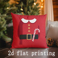 Axyaa Festive Santa & Winter Pillow Cover for Sofa, Bedroom, Car
