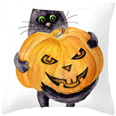 Axyaa Halloween Pumpkin Cushion Cover 18x18 - Farmhouse Throw Pillow for Home Decor