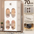 Axyaa Double-Door Foldable Wardrobe - Large Capacity Clothes/Quilts Storage, Bedroom/Living Room