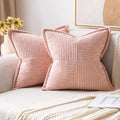 Luxury Cream White Corduroy Cushion Cover 45x45 - Axyaa Signature Collection