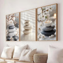 Zen Floral Art Posters Set for Cozy Modern Decor, Axyaa Canvas Paintings