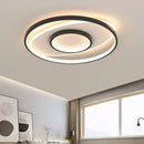 Axyaa Dimmable LED Ceiling Light 50CM Round Black White Hall Living Room Bedroom Fixture