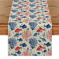 Axyaa Coral Table Runner for Rustic Dining Decor - Wedding Party Home Coffee Hotel