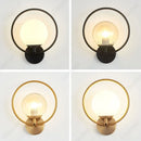 Axyaa LED Glass Wall Lamp European Style Bedroom Living Room Lighting