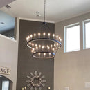 Axyaa Luxury LED Pendant Chandelier for Modern Living Room, Dining Room, and Stairs