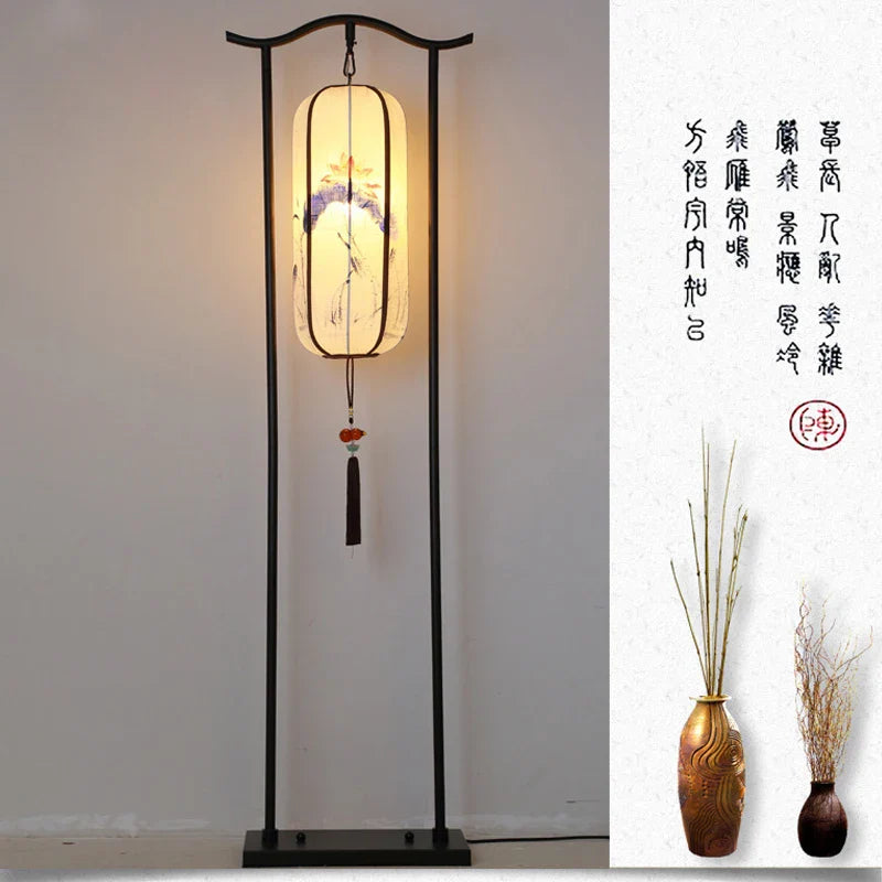 Axyaa Classical Lantern Floor Lamp for Elegant Home Lighting