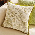 Axyaa Green Canvas Pillowcase 45X45: Luxury French Design for Living Room Sofa Decor