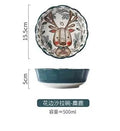 Axyaa Forest Animals Ceramic Baking Pan with Handle and Salad Bowl Set