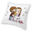 Axyaa Square Pillowcase Comfort Cushion Cover Polyester Throw Pillow for Home Sofa