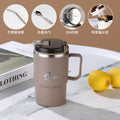 Axyaa Stainless Steel Insulated Coffee Mug with Lid, Spoon - Ideal for Office, Students, Outdoor Activities