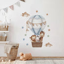 Axyaa Giraffe Hot Air Balloon Wall Stickers Baby Nursery Bears Animals Cartoon Kids