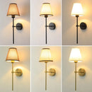 Axyaa Fabric Retro LED Wall Light for Modern Hotel, Bedroom, and Corridor Decor
