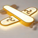 Axyaa Minimalist Wood LED Ceiling Light for Children's Room