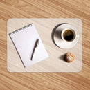 Axyaa Clear Plastic Placemats - Set of 10 for Dining, Kitchen, Office, Painting Table & More