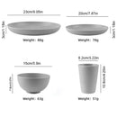 Axyaa Wheat Straw Cutlery Set 16Pcs Dinnerware Kit for Picnic, Camping
